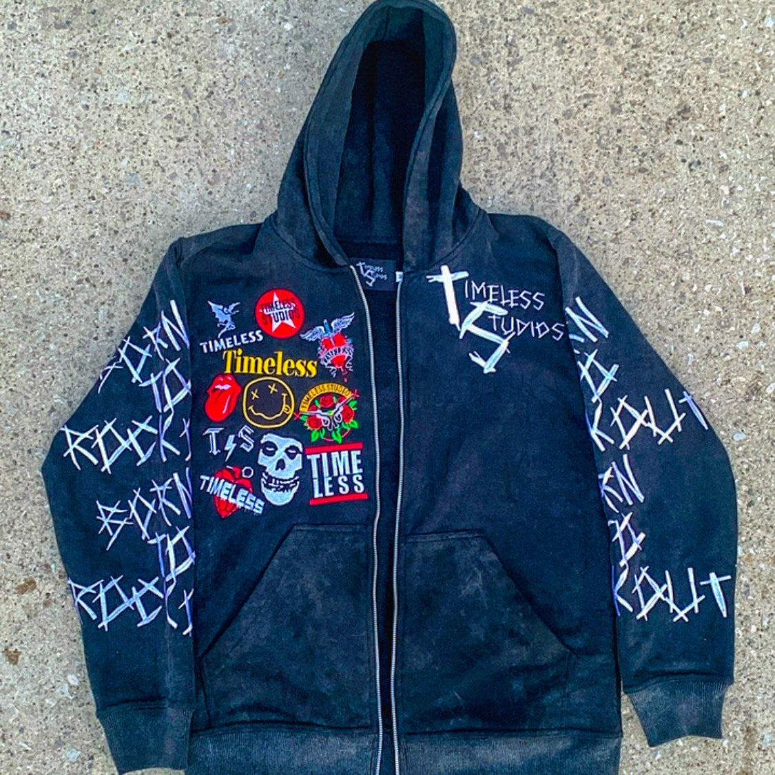 "BORN TO ROCKOUT" ZIP-UP JACKET