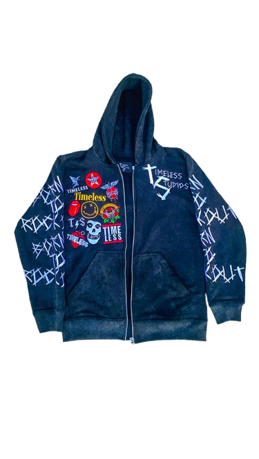 "BORN TO ROCKOUT" ZIP-UP JACKET
