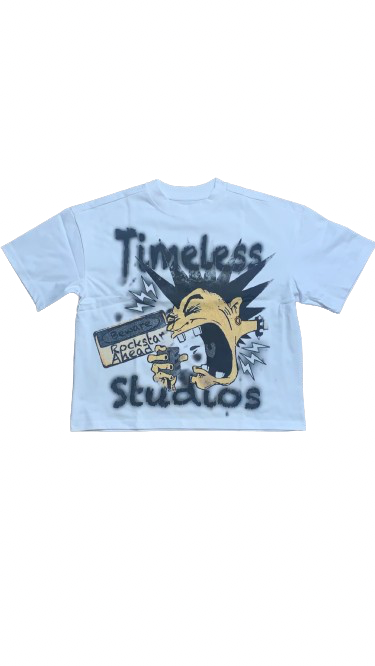 ROCKSTAR AHEAD CROPPED TEE